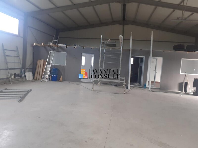 Domnesti, hala 300 mp curte 600 mp betonata